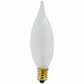 Globe Electric 25W CA8 Westpointe Frosted Chandelier Bent Tip Light Bulb, 2PK 706343